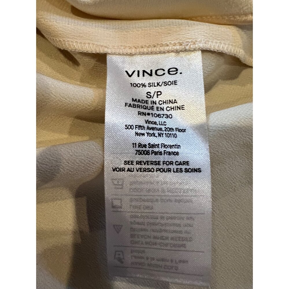 Vince Cap Sleeve Ruched Back Blouse top shirt size S - Picture 9 of 10